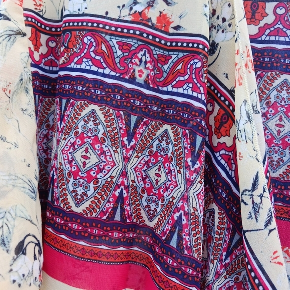 LuLaRoe Women's Sz Small Shirley Kimono Sheer Cover Up Floral Womens Bohemian - Picture 4 of 6